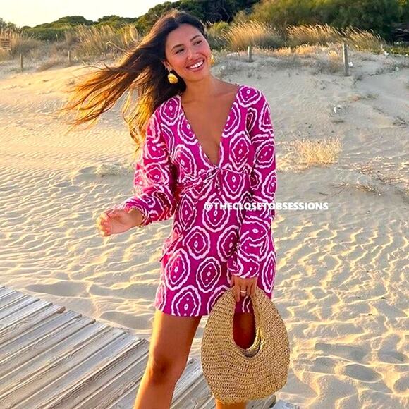 ZARA V-Neck Short Dress NWT - Picture 1 of 16